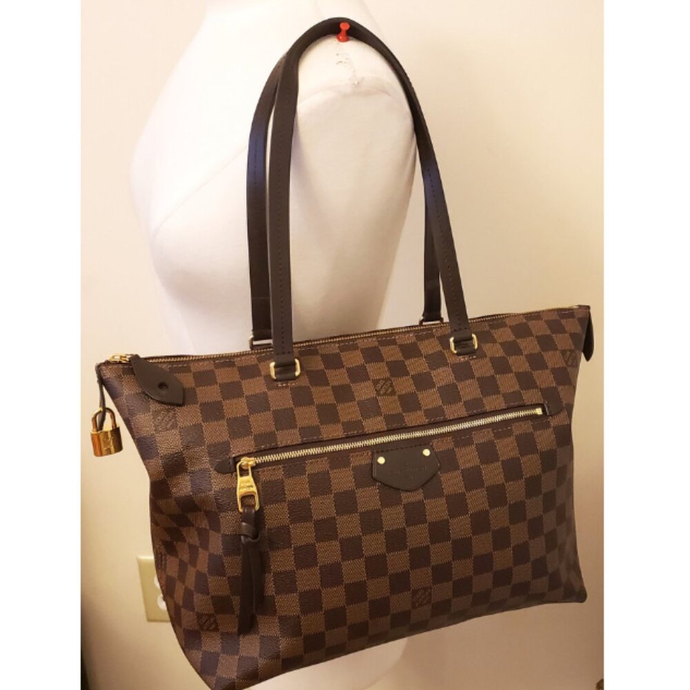 Louis Vuitton Made in France Large Handbag/Shoulder Bag Ebene Iena MM #FL4199 - Picture 3 of 16